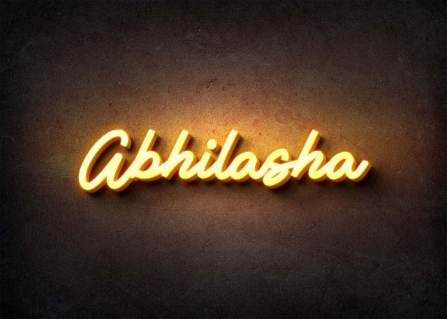 Free photo of Glow Name Profile Picture for Abhilasha