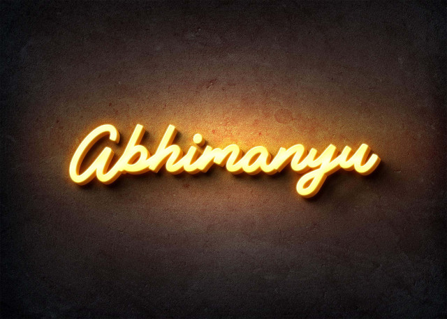 Free photo of Glow Name Profile Picture for Abhimanyu