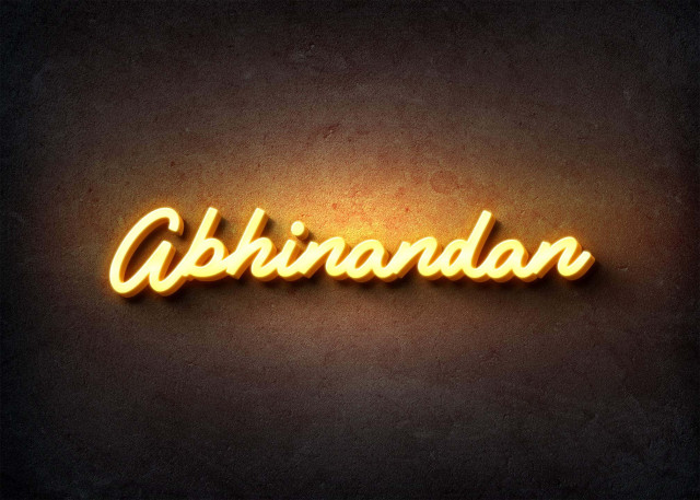 Free photo of Glow Name Profile Picture for Abhinandan