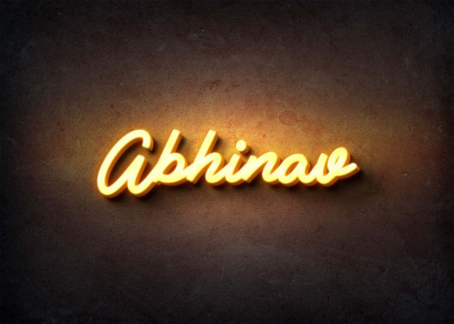 Free photo of Glow Name Profile Picture for Abhinav