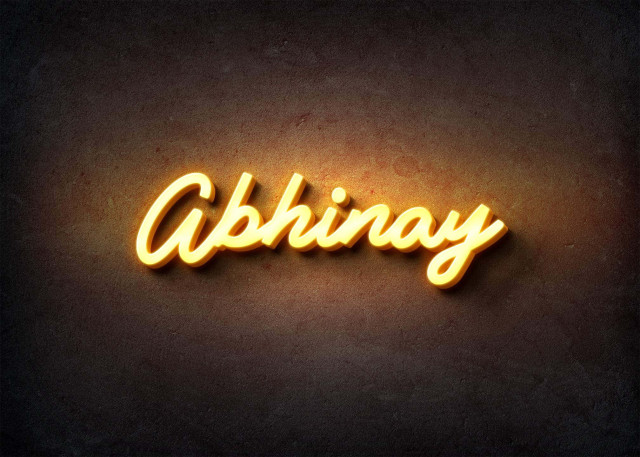 Free photo of Glow Name Profile Picture for Abhinay