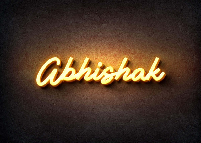 Free photo of Glow Name Profile Picture for Abhishak
