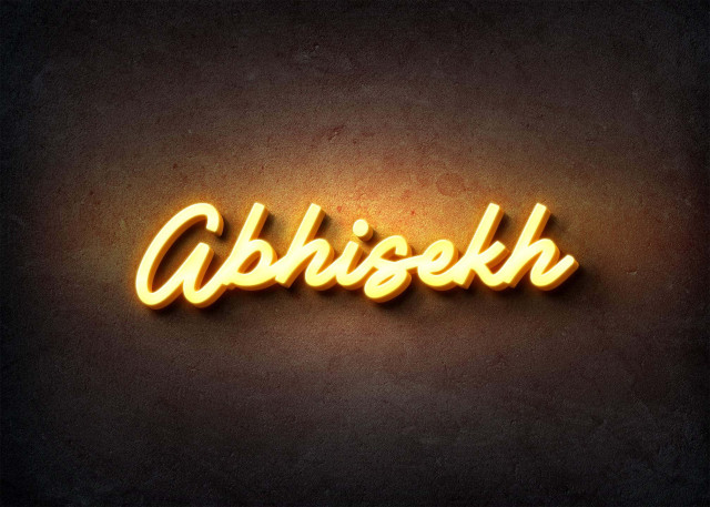 Free photo of Glow Name Profile Picture for Abhisekh