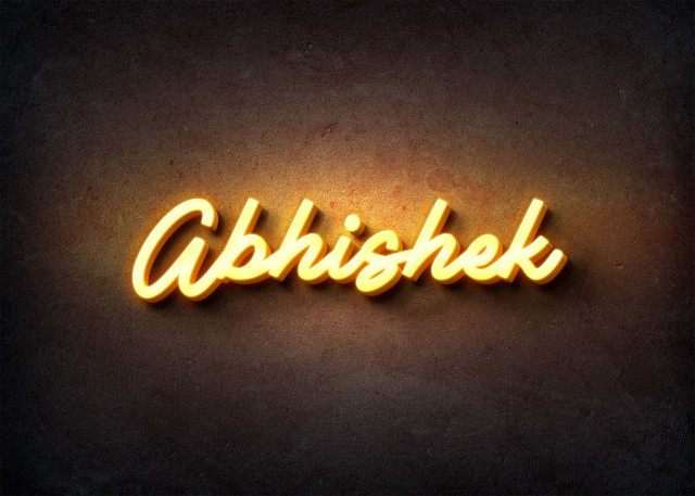 Free photo of Glow Name Profile Picture for Abhishek