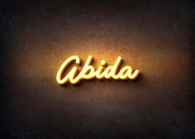 Free photo of Glow Name Profile Picture for Abida