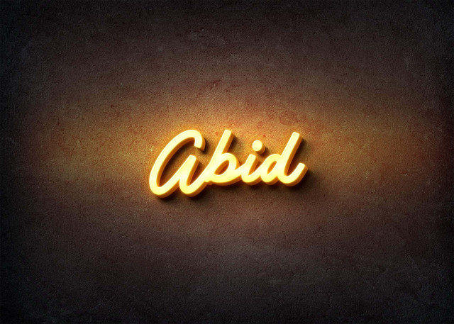 Free photo of Glow Name Profile Picture for Abid