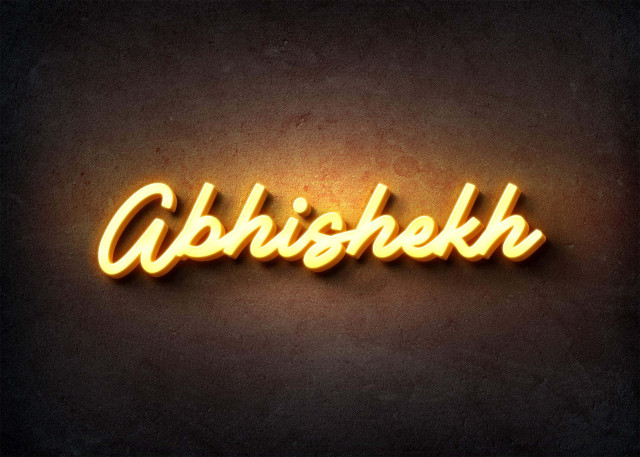 Free photo of Glow Name Profile Picture for Abhishekh