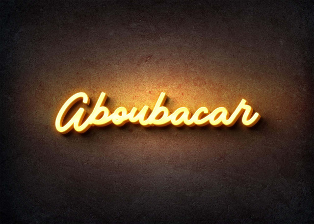 Free photo of Glow Name Profile Picture for Aboubacar