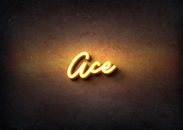 Free photo of Glow Name Profile Picture for Ace
