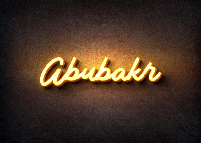 Free photo of Glow Name Profile Picture for Abubakr