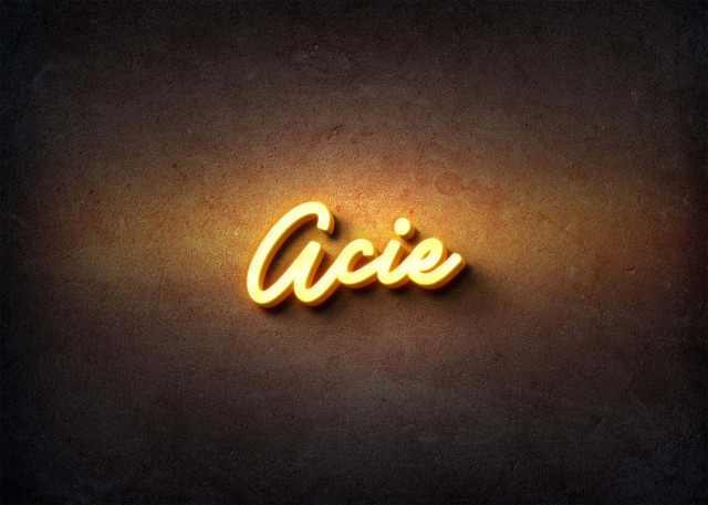 Free photo of Glow Name Profile Picture for Acie