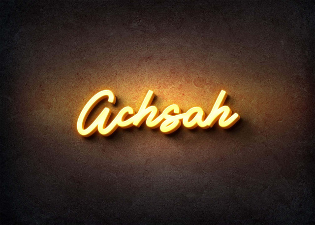 Free photo of Glow Name Profile Picture for Achsah