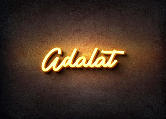 Free photo of Glow Name Profile Picture for Adalat