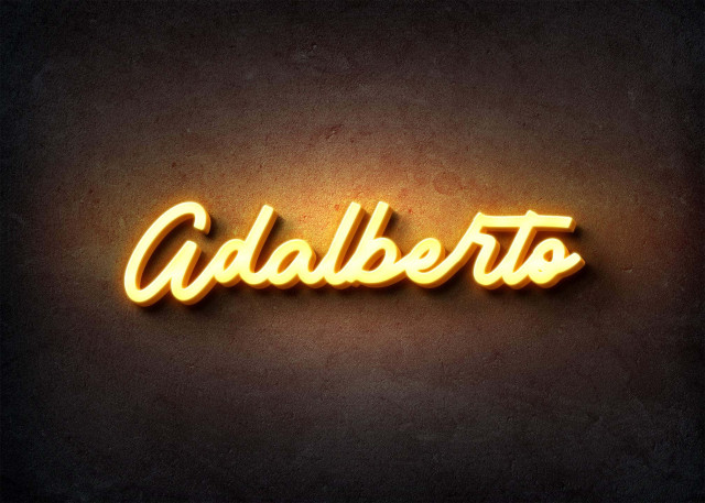 Free photo of Glow Name Profile Picture for Adalberto