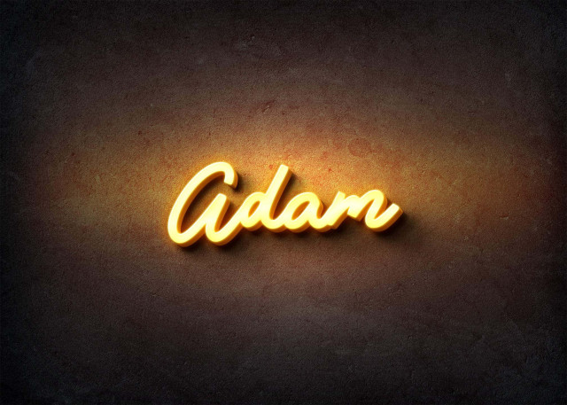 Free photo of Glow Name Profile Picture for Adam