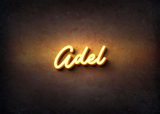 Free photo of Glow Name Profile Picture for Adel