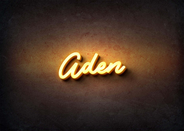 Free photo of Glow Name Profile Picture for Aden