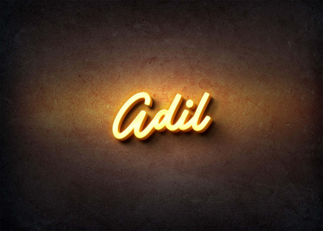 Free photo of Glow Name Profile Picture for Adil