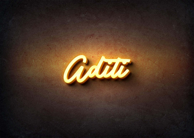 Free photo of Glow Name Profile Picture for Aditi