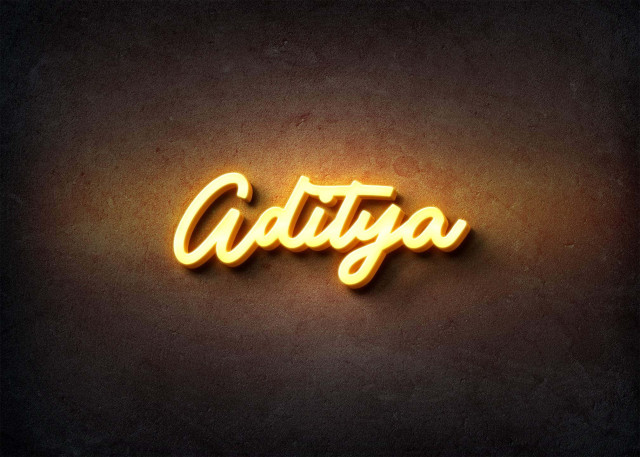 Free photo of Glow Name Profile Picture for Aditya