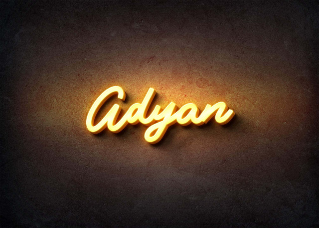 Free photo of Glow Name Profile Picture for Adyan