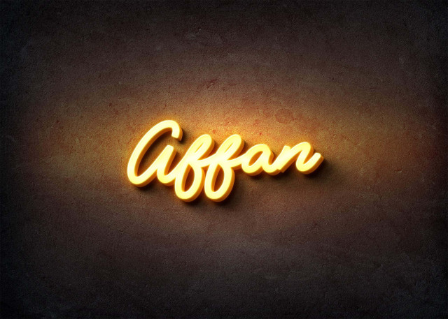 Free photo of Glow Name Profile Picture for Affan