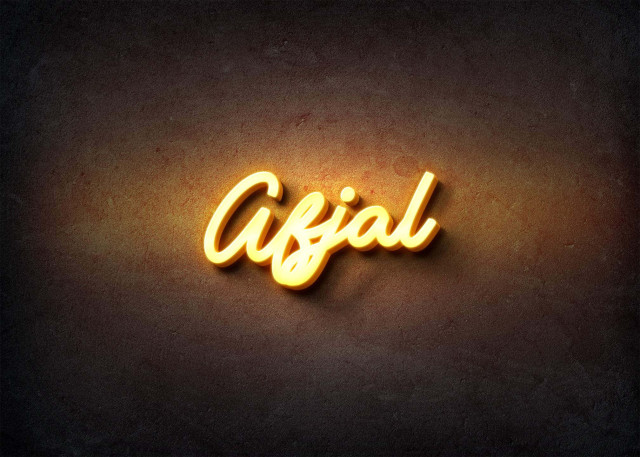 Free photo of Glow Name Profile Picture for Afjal
