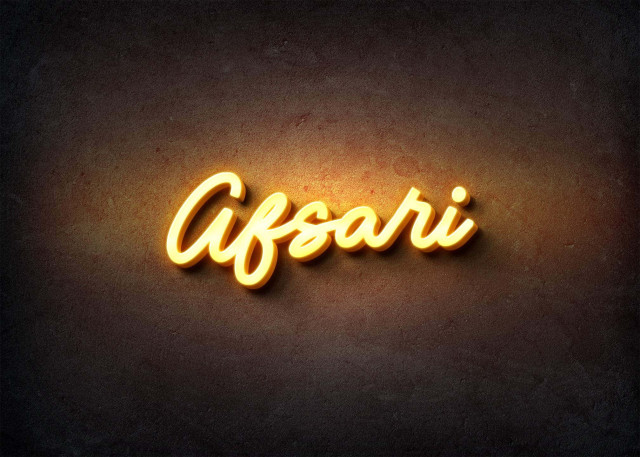 Free photo of Glow Name Profile Picture for Afsari