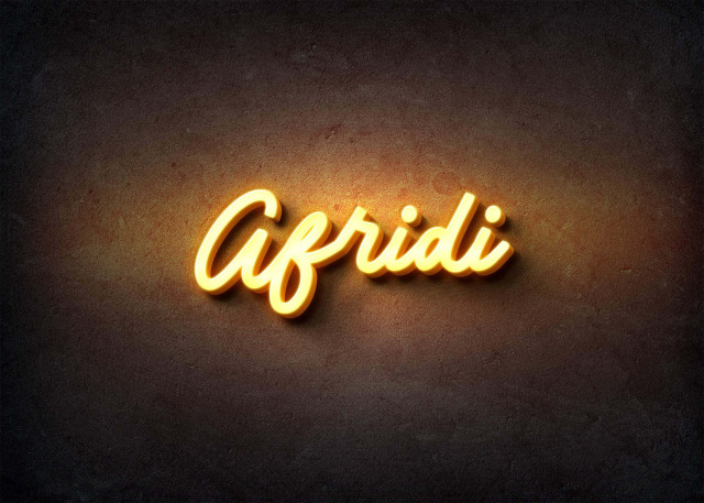 Free photo of Glow Name Profile Picture for Afridi