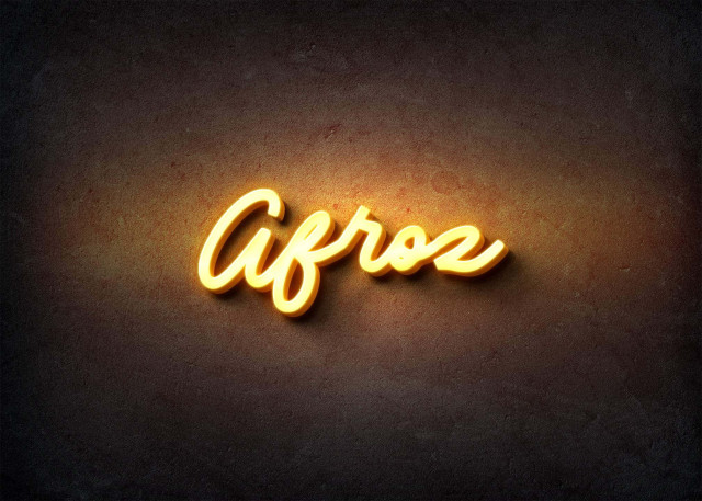 Free photo of Glow Name Profile Picture for Afroz