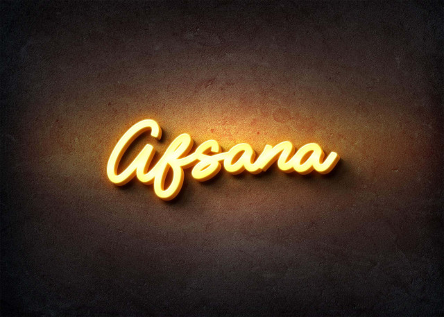 Free photo of Glow Name Profile Picture for Afsana