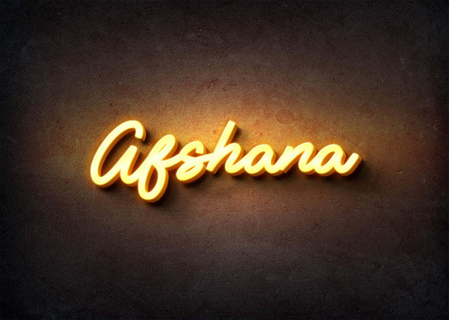 Free photo of Glow Name Profile Picture for Afshana