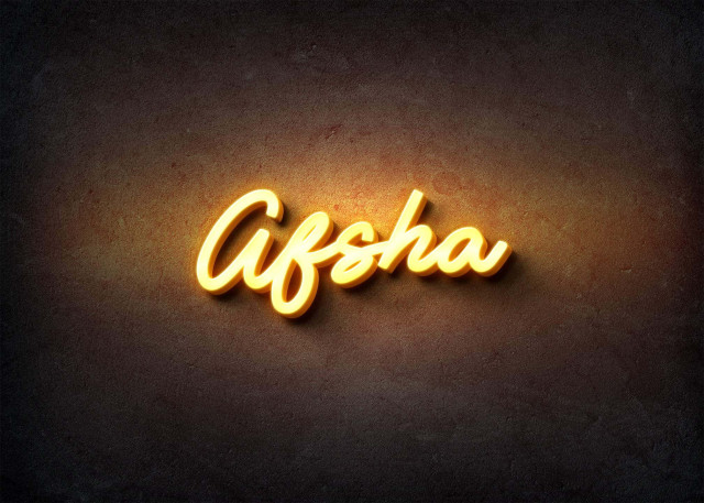 Free photo of Glow Name Profile Picture for Afsha