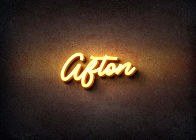 Free photo of Glow Name Profile Picture for Afton