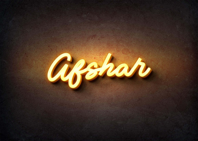 Free photo of Glow Name Profile Picture for Afshar