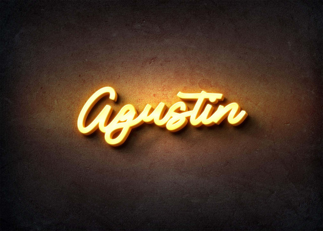 Free photo of Glow Name Profile Picture for Agustin