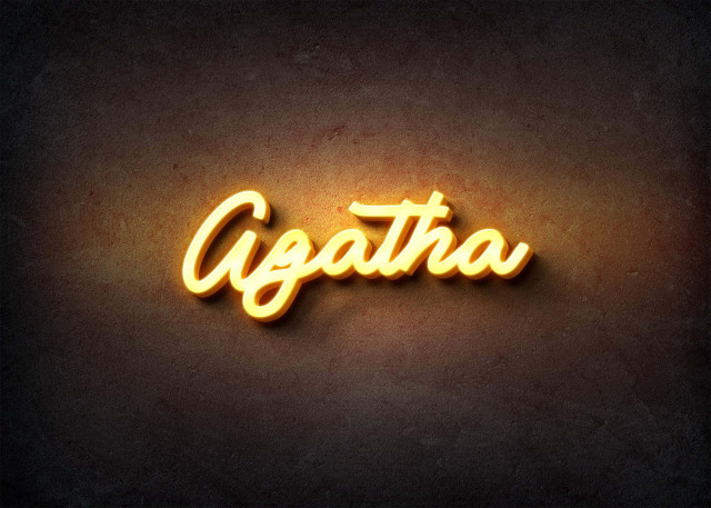 Free photo of Glow Name Profile Picture for Agatha