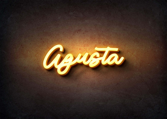 Free photo of Glow Name Profile Picture for Agusta