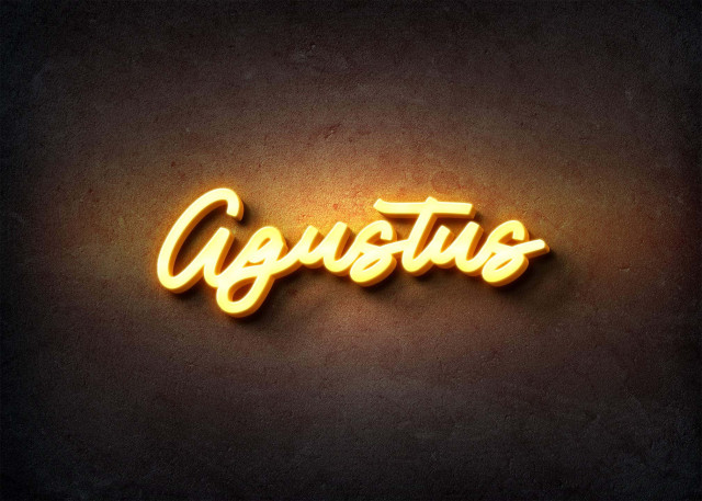 Free photo of Glow Name Profile Picture for Agustus