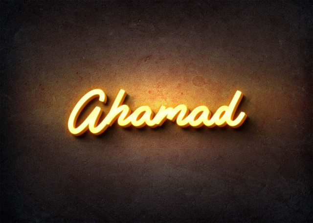 Free photo of Glow Name Profile Picture for Ahamad