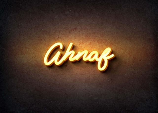 Free photo of Glow Name Profile Picture for Ahnaf