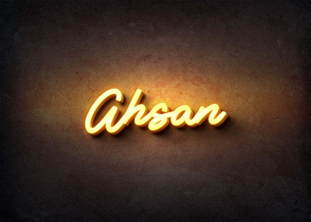 Free photo of Glow Name Profile Picture for Ahsan