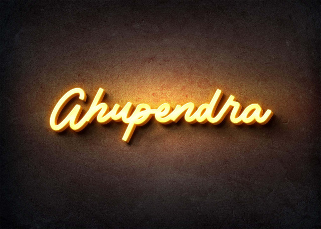 Free photo of Glow Name Profile Picture for Ahupendra