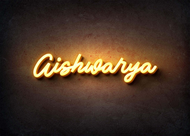 Free photo of Glow Name Profile Picture for Aishwarya