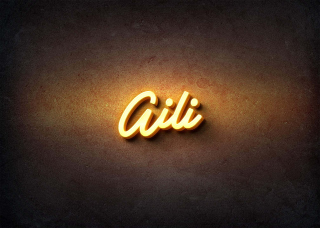 Free photo of Glow Name Profile Picture for Aili