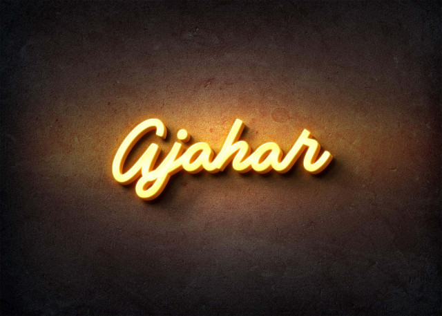 Free photo of Glow Name Profile Picture for Ajahar