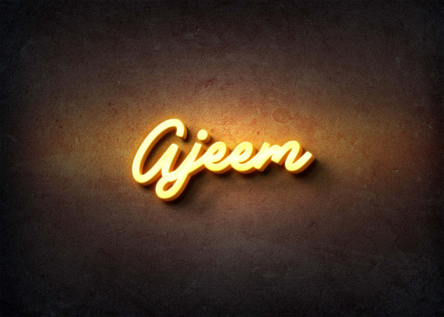 Free photo of Glow Name Profile Picture for Ajeem