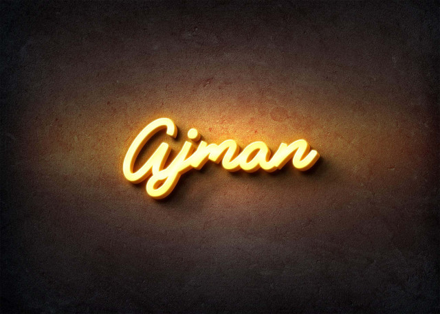 Free photo of Glow Name Profile Picture for Ajman