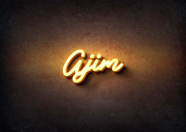 Free photo of Glow Name Profile Picture for Ajim