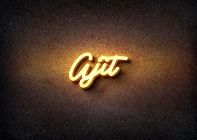 Free photo of Glow Name Profile Picture for Ajit